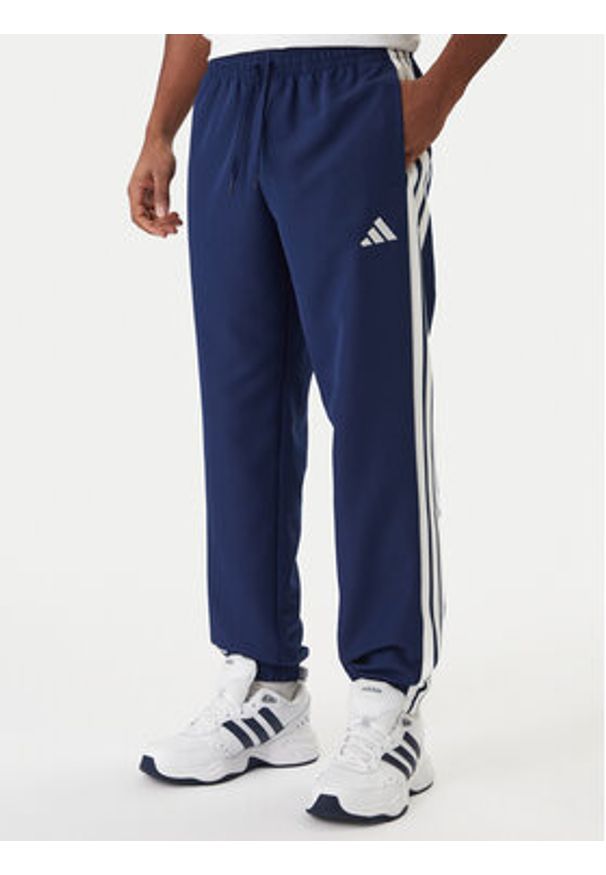 Adidas - adidas Dres 3-Stripes JC5391 Granatowy Regular Fit. Kolor: niebieski. Materiał: syntetyk