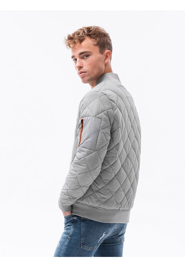 Szara kurtka Ombre Clothing militarna, moro