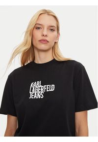 Karl Lagerfeld Jeans T-Shirt 246J1712 Czarny Regular Fit. Kolor: czarny. Materiał: bawełna #4