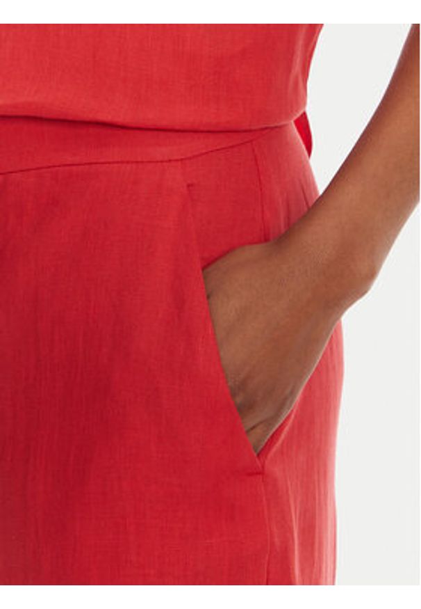 Marella Kuloty Silvana 2515131022 Czerwony Regular Fit. Kolor: czerwony. Materiał: len
