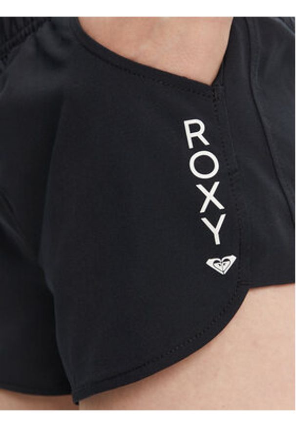 Roxy Szorty sportowe ERJBS03298 Czarny Regular Fit. Kolor: czarny. Materiał: syntetyk