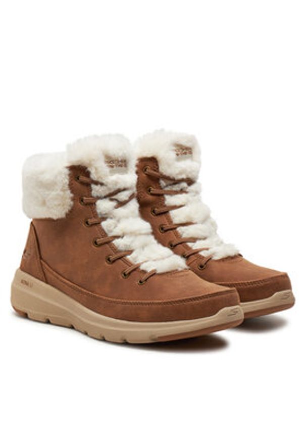 skechers - Skechers Trzewiki Glacial Ultra - Wonderland 144202 Brązowy. Kolor: brązowy. Materiał: skóra