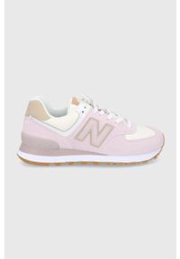 New Balance Buty kolor różowy na płaskiej podeszwie. Nosek buta: okrągły. Zapięcie: sznurówki. Kolor: różowy. Obcas: na płaskiej podeszwie