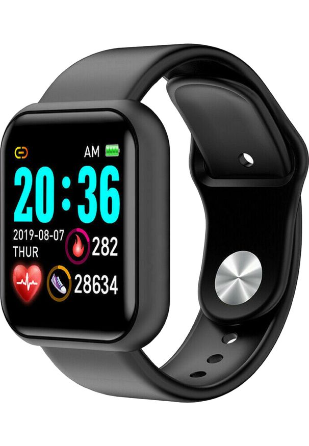 Czarny zegarek Microwear smartwatch