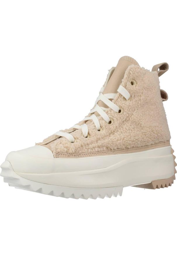 Converse - Buty CONVERSE RUN STAR HIKE PLATFORM SHERPA Nago. Kolor: beżowy. Materiał: tkanina, skóra. Obcas: na platformie