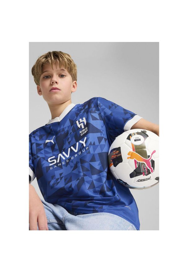 Puma - Al Hilal Saudi F.C. Młodzieżowa koszulka domowa Stade Rennais F.C. 24/25 PUMA. Kolor: biały, wielokolorowy, niebieski. Wzór: aplikacja