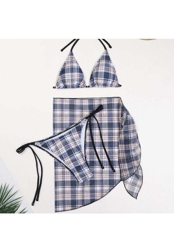 Intica - Bikini z pareo na plażę i basen Constanse. Kolor: wielokolorowy. Materiał: materiał