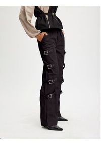 GESTUZ - Gestuz Spodnie materiałowe 10908260 Czarny Regular Fit. Kolor: czarny. Materiał: syntetyk, bawełna