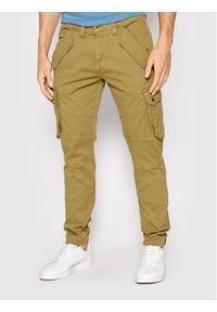 Alpha Industries Spodnie materiałowe Combat 126215 Zielony Slim Fit. Kolor: zielony. Materiał: bawełna