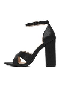 DeeZee Sandały CEO-998877 Czarny. Kolor: czarny. Materiał: materiał #7