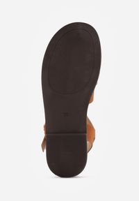 Born2be - Brązowe Sandały Gladiatorki z Imitacji Nubuku z Klamerką Belenatia. Zapięcie: pasek. Kolor: brązowy. Materiał: nubuk. Sezon: lato. Styl: klasyczny #3