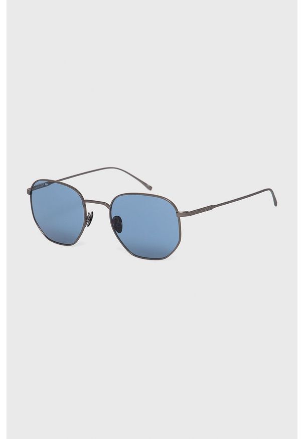 Lacoste - Okulary przeciwsłoneczne. Kolor: srebrny. Wzór: gładki