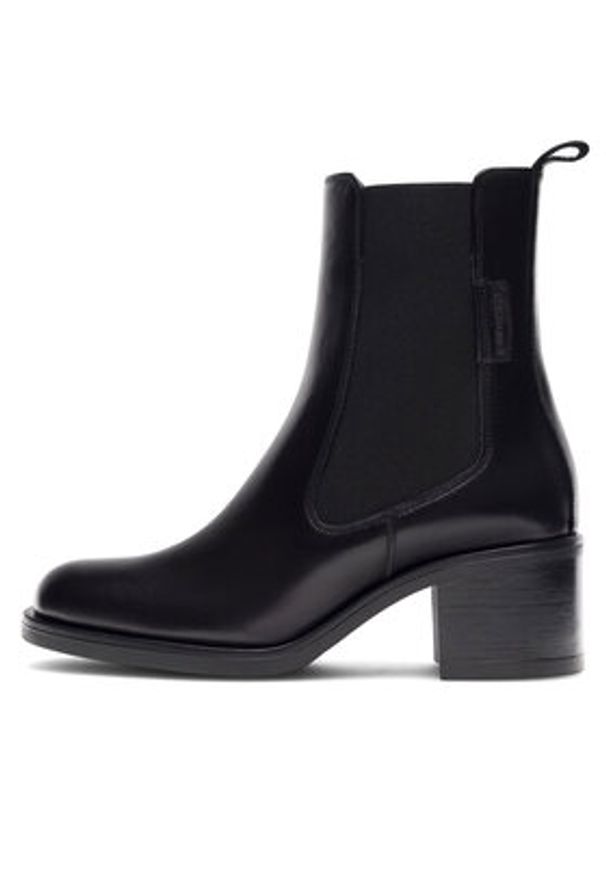 Gino Rossi Botki ELSA-24660PE Czarny. Kolor: czarny. Materiał: skóra