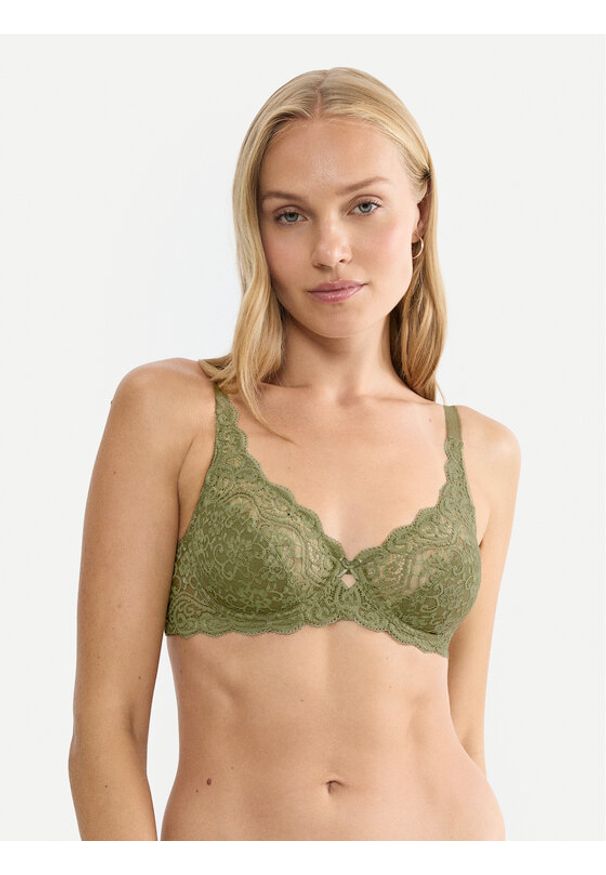 Triumph Biustonosz z fiszbiną Amourette 10209574 Zielony. Kolor: zielony. Materiał: syntetyk