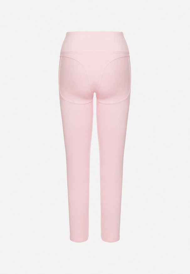 Born2be - Różowe Legginsy z Modelującymi Przeszyciami Selettia. Okazja: na spacer, na co dzień. Kolor: różowy. Styl: casual, klasyczny