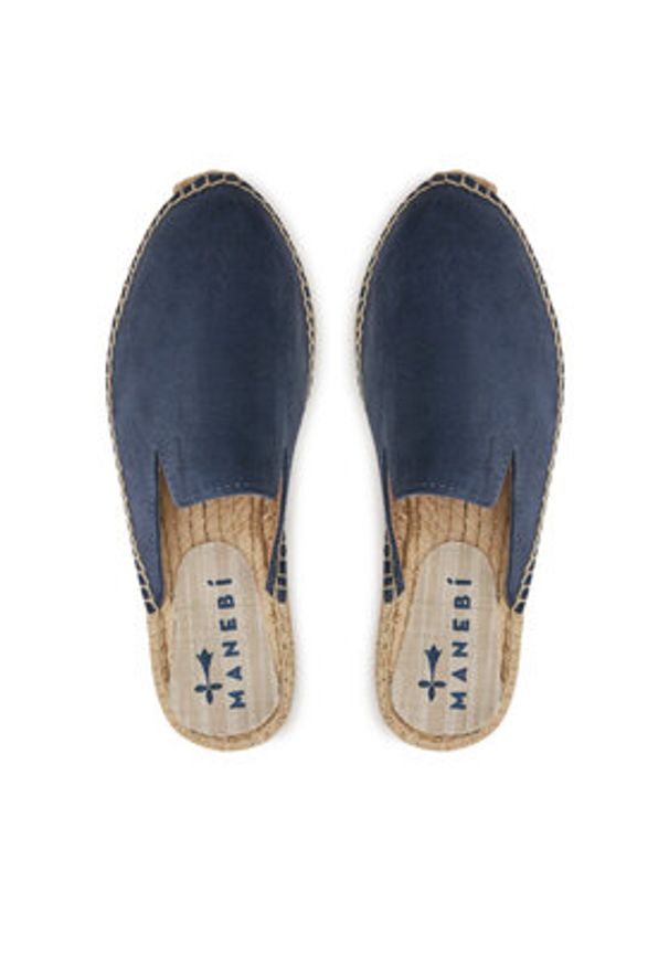 Manebi Espadryle Hamptons Mules M 1.5 M0 Niebieski. Kolor: niebieski. Materiał: zamsz, skóra