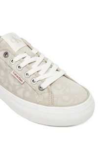 Calvin Klein Jeans Sneakersy Vulc Flatf Jacquard Aop YW0YW01965 Beżowy. Kolor: beżowy. Materiał: materiał #3