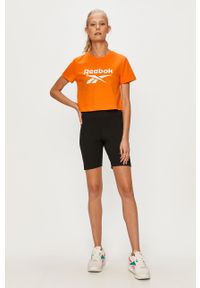 Reebok Classic - T-shirt. Kolor: pomarańczowy. Materiał: bawełna, materiał, dzianina, elastan. Wzór: nadruk. Styl: sportowy #2