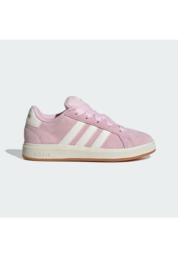 Adidas - Buty Grand Court 00s Kids. Kolor: biały, wielokolorowy, różowy, brązowy. Materiał: tworzywo sztuczne, materiał