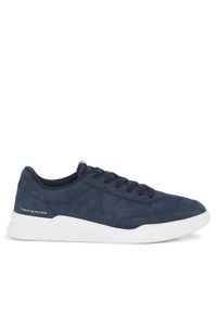 TOMMY HILFIGER - Tommy Hilfiger Sneakersy Elevated Cupsole Nubuck FM0FM04933 Niebieski. Kolor: niebieski. Materiał: nubuk #1