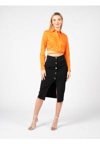 Pinko Koszula "Caloroso" | 100697 Y6VW | Kobieta | Pomarańczowy. Okazja: do pracy, na spotkanie biznesowe. Kolor: pomarańczowy. Materiał: bawełna. Długość rękawa: długi rękaw. Długość: długie. Styl: klasyczny, elegancki, wizytowy, biznesowy