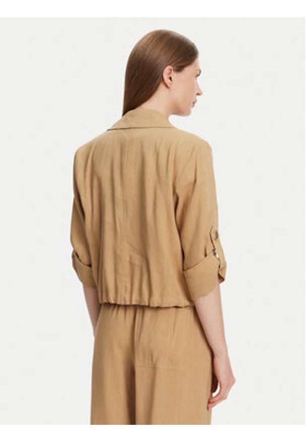 Marella Marynarka Malibu 2513041055 Beżowy Relaxed Fit. Kolor: beżowy. Materiał: len