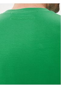 Karl Lagerfeld - KARL LAGERFELD T-Shirt 755027 542221 Zielony Regular Fit. Typ kołnierza: dekolt w karo. Kolor: zielony. Materiał: bawełna #3