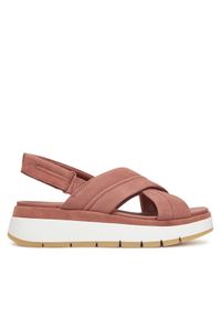Clarks Sandały Tuscan Cross 26181471 Różowy. Kolor: różowy. Materiał: skóra, zamsz