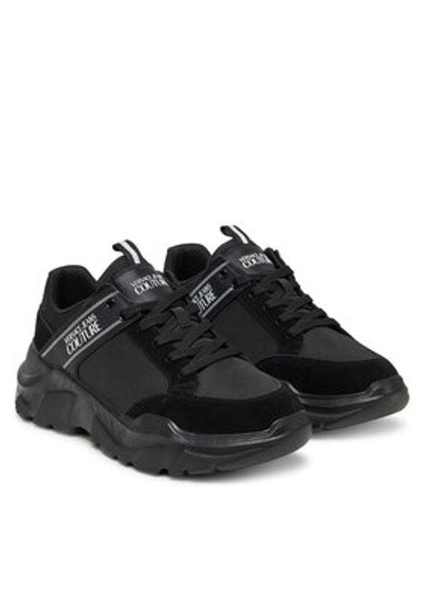 Versace Jeans Couture Sneakersy 78YA3SC2 Czarny. Kolor: czarny. Materiał: skóra