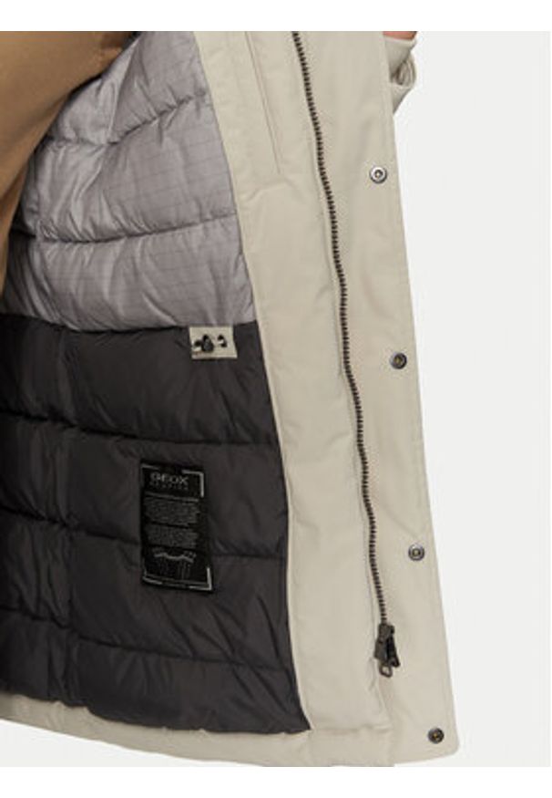 Geox Parka Sandford M4628F T3148 F1616 Écru Regular Fit. Materiał: syntetyk