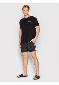 Calvin Klein Swimwear Szorty kąpielowe Medium Drawstringnos KM0KM00741 Czarny Regular Fit. Kolor: czarny. Materiał: syntetyk #5