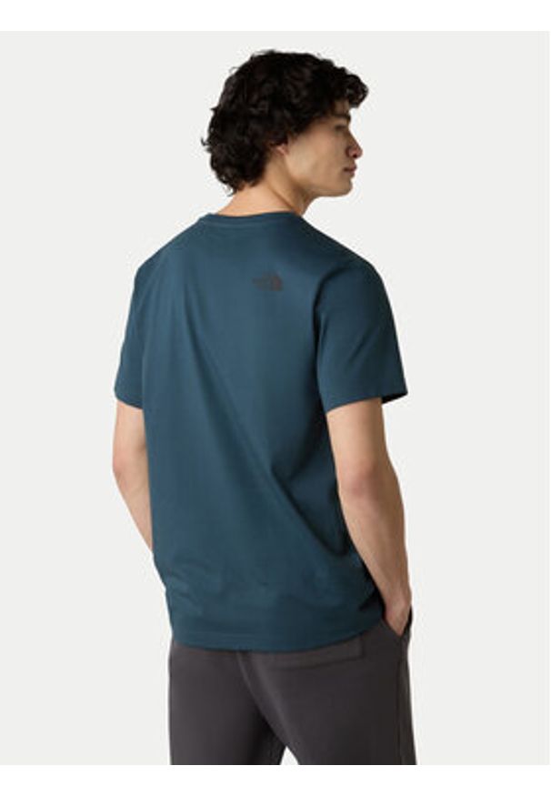 The North Face T-Shirt Fine NF0A8A6M Zielony Regular Fit. Kolor: zielony. Materiał: bawełna, syntetyk