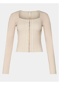 Guess Kardigan Allie W4RR43 Z2YN2 Beżowy Slim Fit. Kolor: beżowy. Materiał: syntetyk #6