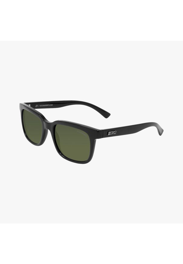 SCICON SPORTS - Okulary przeciwsłoneczne Scicon Roygo black gloss. Kolor: zielony