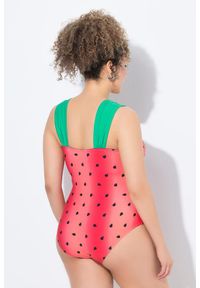 ULLA POPKEN - Damski Strój kąpielowy arbuz miękkie miseczki szerokie ramiączka. Kolekcja: plus size. Kolor: pomarańczowy. Materiał: poliester, elastan, poliamid, materiał