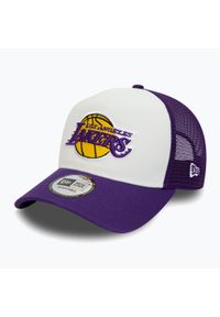 Czapka z daszkiem męska New Era Team Colour Block Trucker Los Angeles Lakers. Kolor: fioletowy, wielokolorowy, biały #1