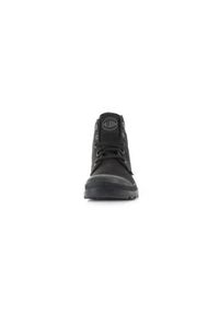 Buty do chodzenia męskie Palladium Pampa HI. Okazja: na co dzień. Wysokość cholewki: za kostkę. Zapięcie: sznurówki. Kolor: czarny. Materiał: guma, syntetyk, tkanina, materiał. Szerokość cholewki: normalna. Sport: turystyka piesza