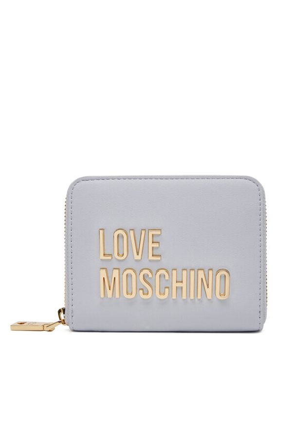 Love Moschino - LOVE MOSCHINO Mały Portfel Damski JC5613PP1MKD0712 Błękitny. Kolor: niebieski. Materiał: skóra