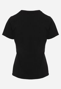 Renee - Czarny T-shirt z Bawełny z Okrągłym Dekoltem Nedima. Okazja: na co dzień. Kolor: czarny. Materiał: bawełna. Styl: klasyczny, casual #7