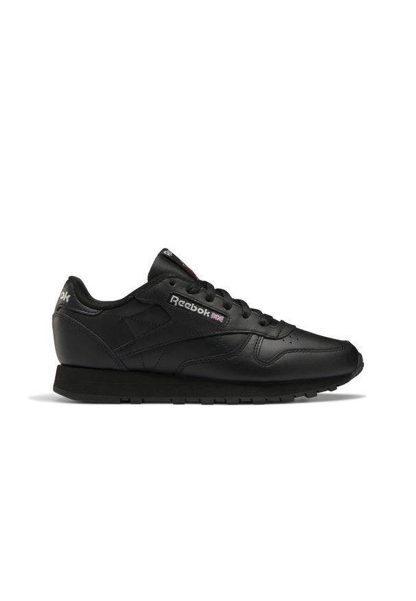 Buty do chodzenia damskie Reebok Classic Leather. Okazja: na co dzień. Zapięcie: sznurówki. Kolor: czarny. Materiał: materiał, tkanina, skóra, syntetyk. Szerokość cholewki: normalna. Model: Reebok Classic. Sport: turystyka piesza