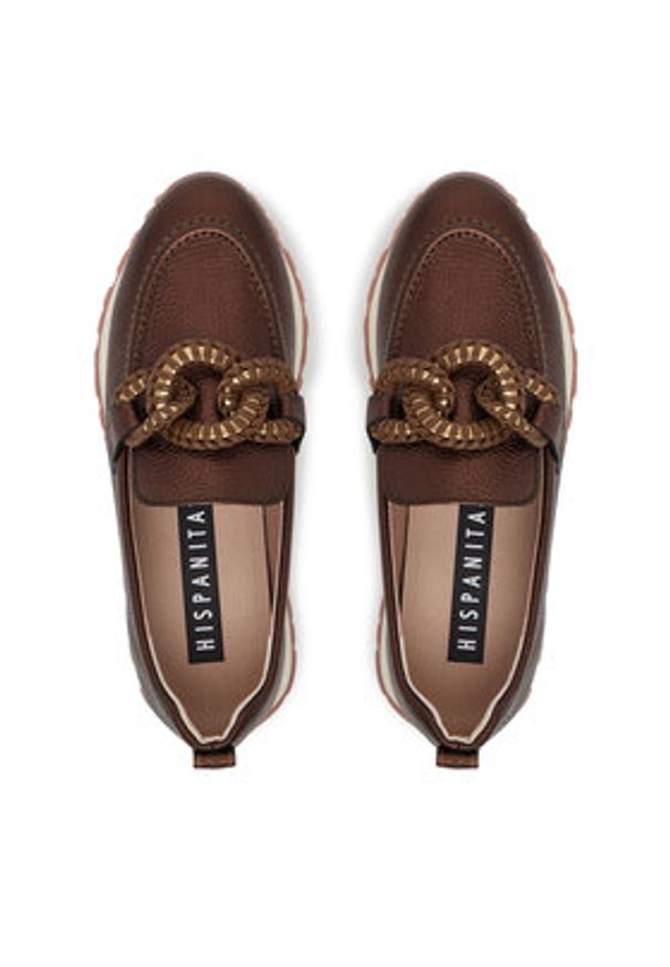 Hispanitas Półbuty HI254238 Brązowy. Kolor: brązowy. Materiał: skóra