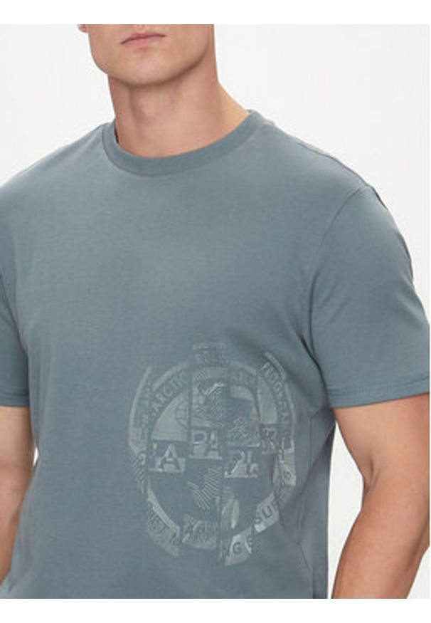 Napapijri T-Shirt S-Vanni NP0A4IEA Niebieski Regular Fit. Kolor: niebieski. Materiał: bawełna