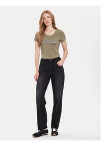 Guess T-Shirt W5YI16 J1314 Zielony Regular Fit. Kolor: zielony. Materiał: bawełna #5