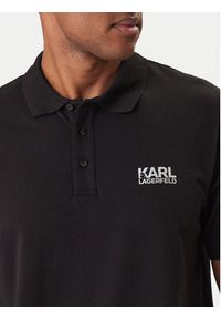 Karl Lagerfeld - KARL LAGERFELD Polo 745780 561235 Czarny Regular Fit. Typ kołnierza: polo. Kolor: czarny. Materiał: bawełna #5