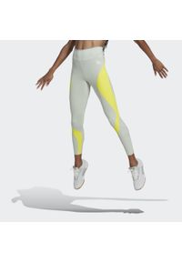 Adidas - Legginsy damskie adidas Training Essentials HIIT Colourblock. Kolor: zielony, żółty, wielokolorowy