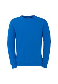 UHLSPORT - Bluza dziecięca Uhlsport Essential. Kolor: niebieski. Materiał: prążkowany. Wzór: napisy. Styl: sportowy