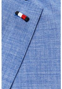 Tommy Hilfiger Tailored - Marynarka. Kolor: niebieski. Materiał: tkanina, poliester, wełna. Wzór: gładki. Styl: elegancki, klasyczny #3
