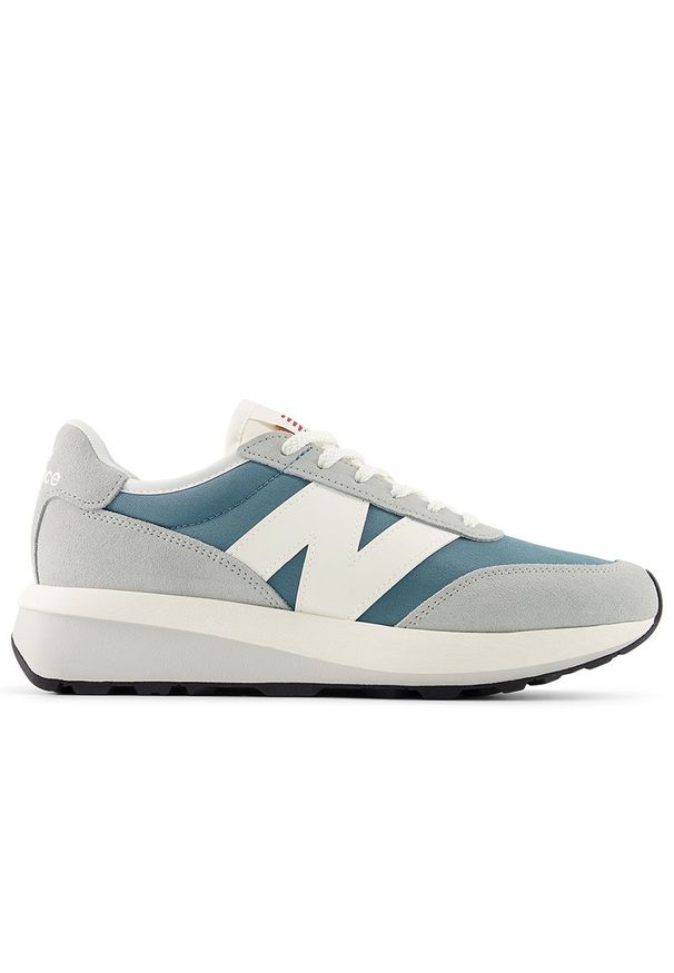 Buty unisex New Balance U3707II - niebieskie. Zapięcie: sznurówki. Kolor: niebieski. Materiał: guma, skóra, zamsz. Szerokość cholewki: normalna. Sezon: lato