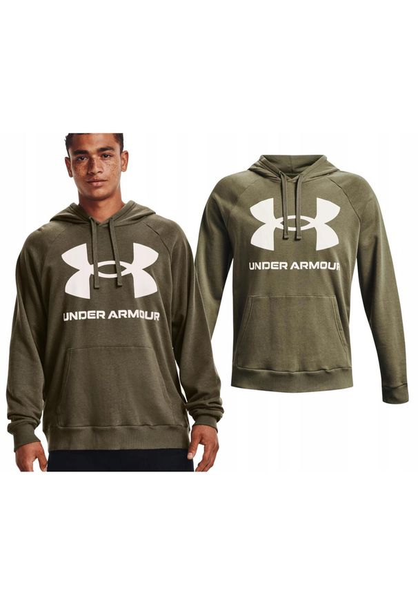 Bluza sportowa dla mężczyzn Under Armour Rival feelce big logo. Kolor: zielony