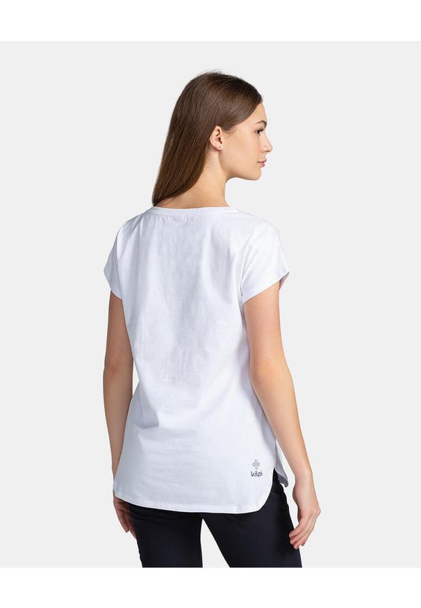 Damski bawełniany t-shirt Kilpi NELLIM-W. Kolor: biały. Materiał: bawełna. Sport: turystyka piesza